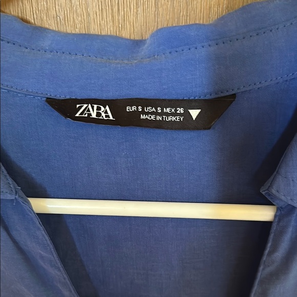 Zara Classic Blue Shirt Dress - Picture 2 of 5
